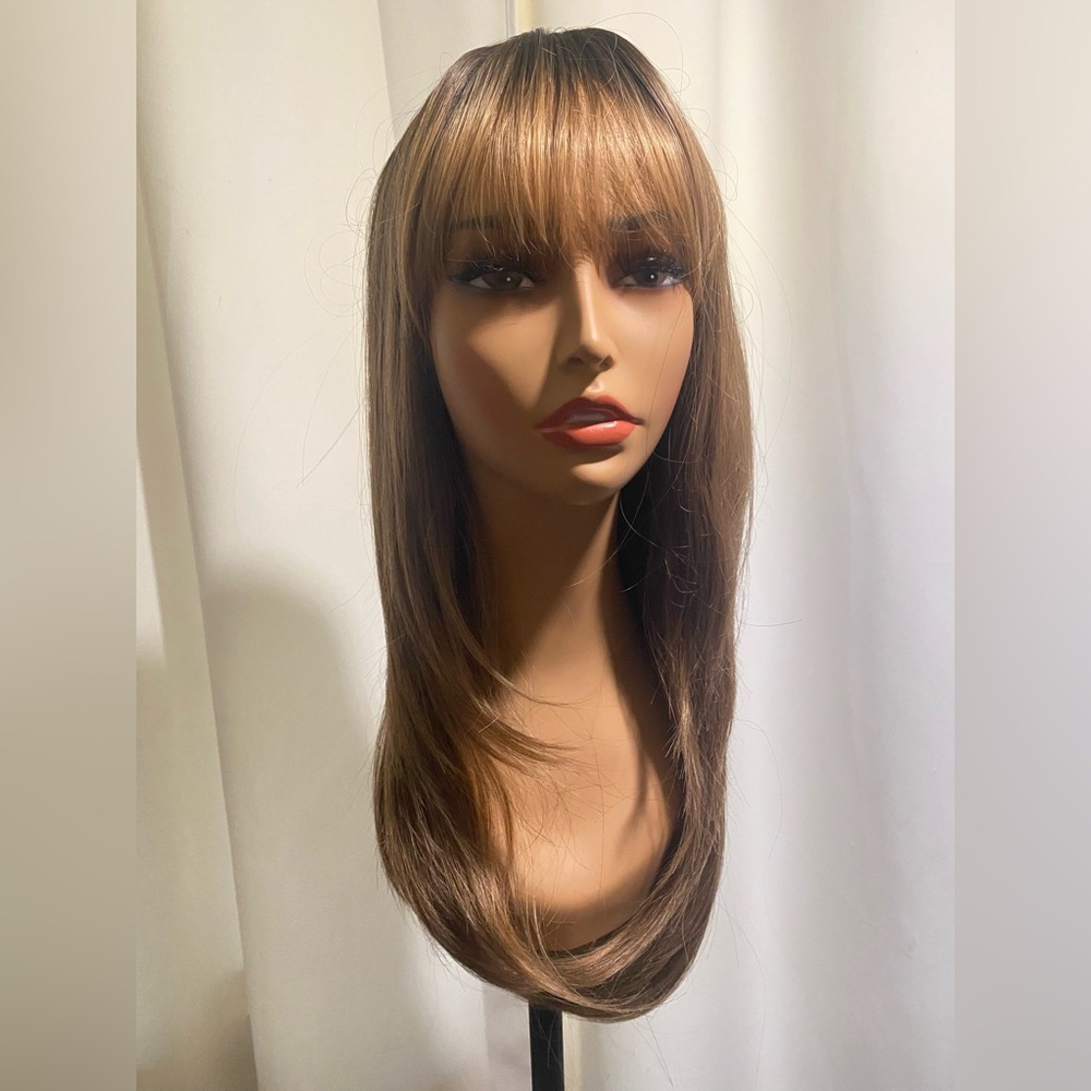 QUEEN OF SPARKLES Chestnut Brown With Copper Highlights Wig